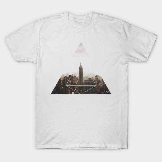 Empire State Building Geometric Photography T-Shirt by deificusArt